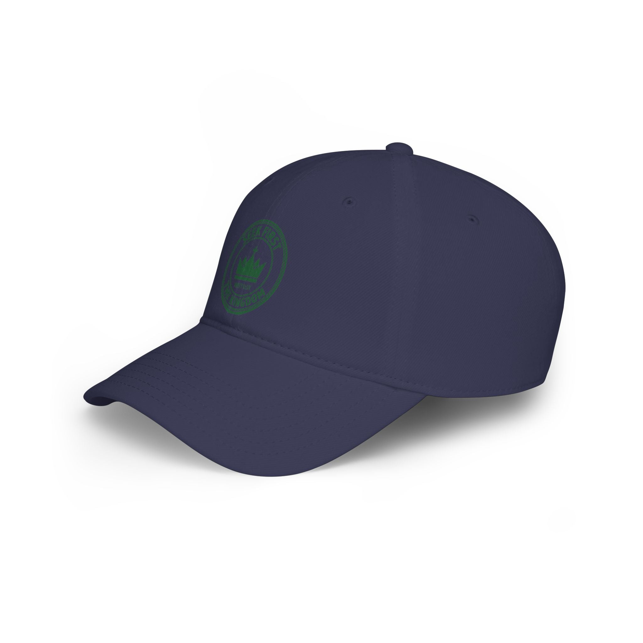 "Seek First the Kingdom" Low Profile Baseball Cap — Logo Embroidered Hat
