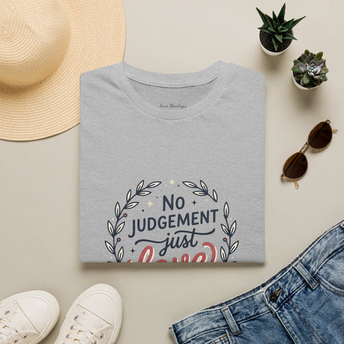 "No Judgment Just Love" Floral Laurel Tee