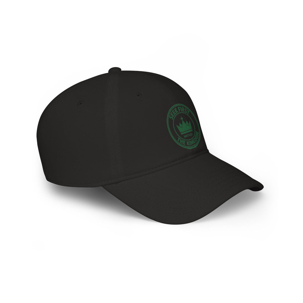 "Seek First the Kingdom" Low Profile Baseball Cap — Logo Embroidered Hat