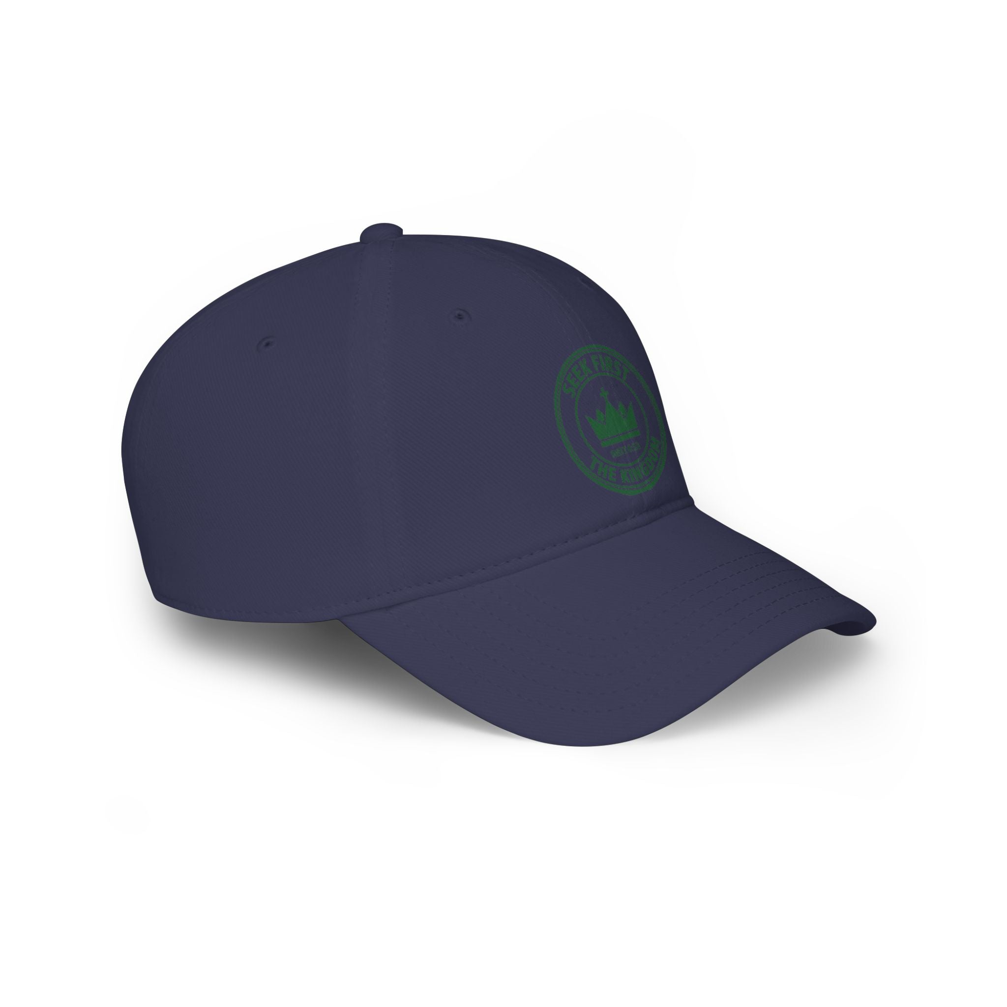 "Seek First the Kingdom" Low Profile Baseball Cap — Logo Embroidered Hat