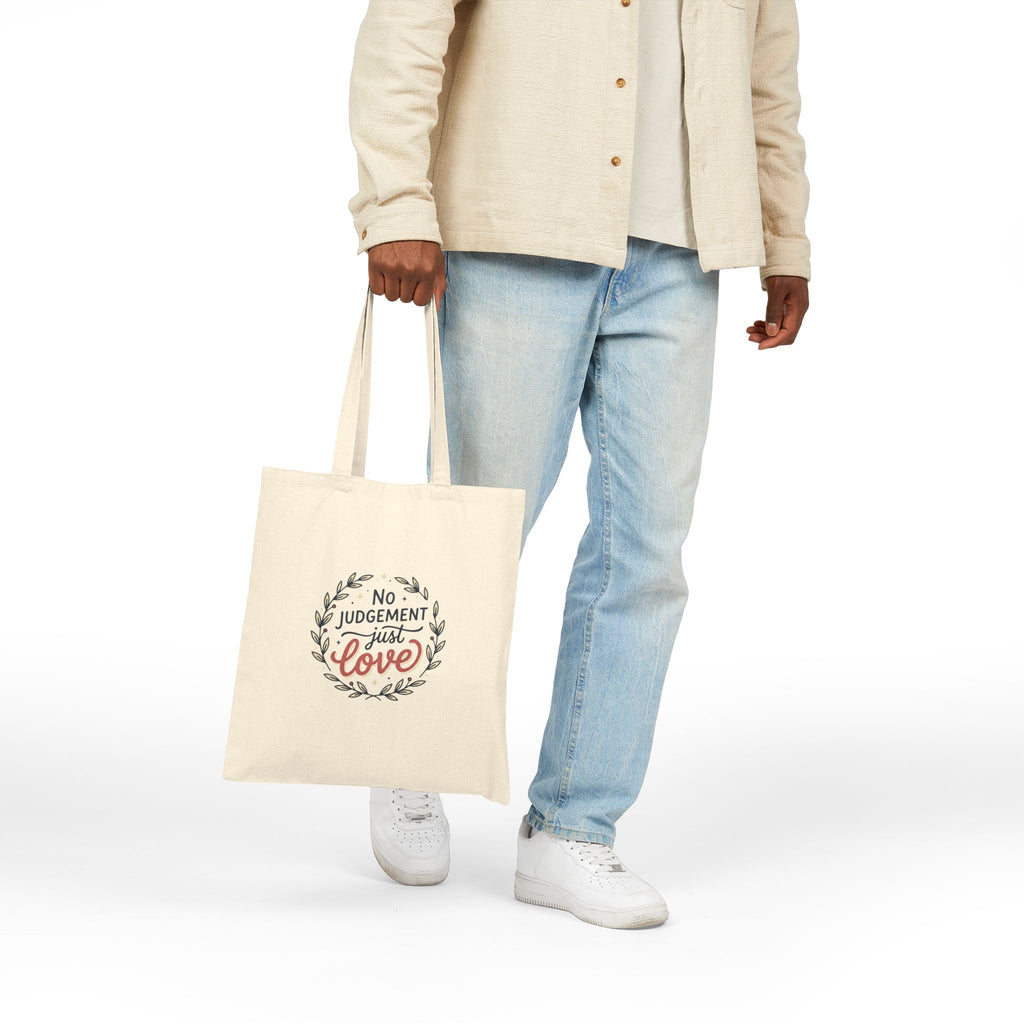 No Judgement Just Love Cotton Canvas Tote Bag