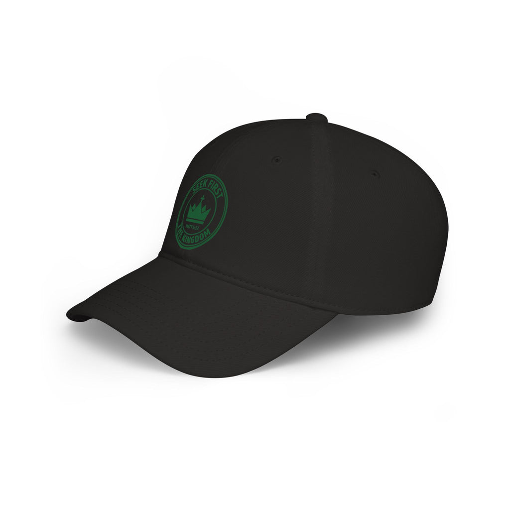 "Seek First the Kingdom" Low Profile Baseball Cap — Logo Embroidered Hat